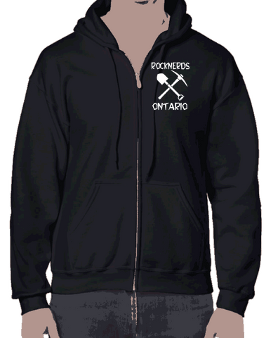 Rocknerds Ontario Black Full-Zipper Dry Blend Hoodie