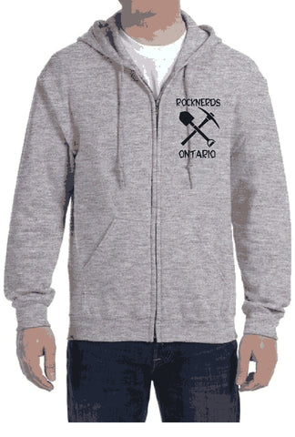 Rocknerds Ontario Grey Full-Zipper Dry Blend Hoodie