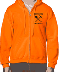 Rocknerds Ontario Safety Orange Full-Zipper Dry Blend Hoodie