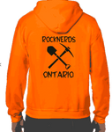 Rocknerds Ontario Safety Orange Full-Zipper Dry Blend Hoodie
